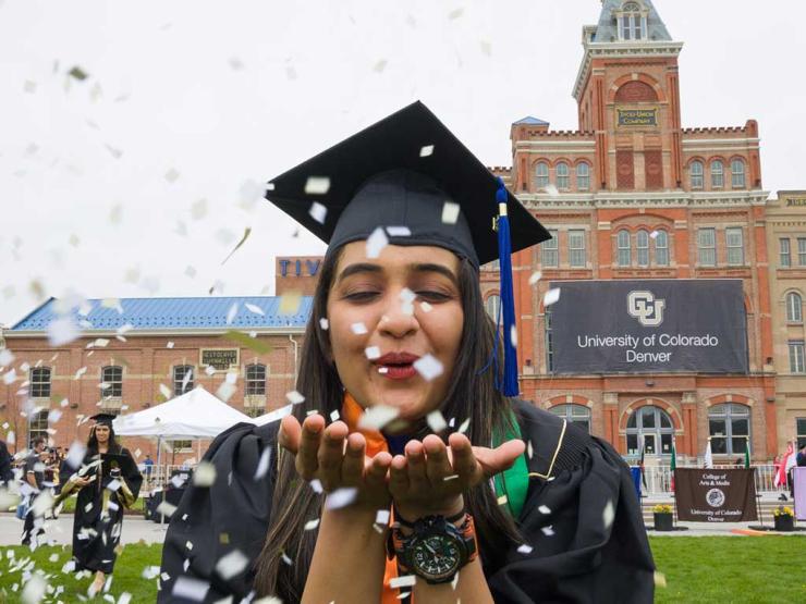 graduate commencement day confetti