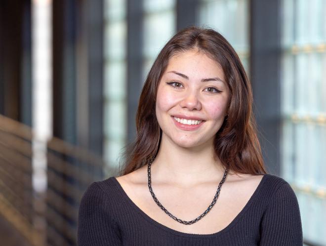 CU Denver student on campus