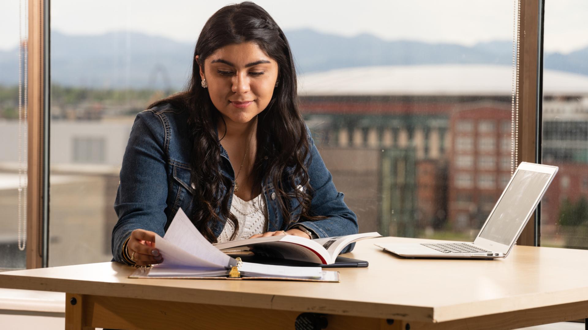 Woman studying