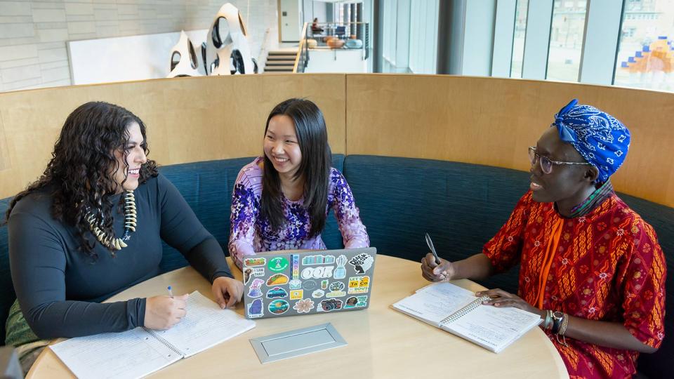 CU Denver students working together