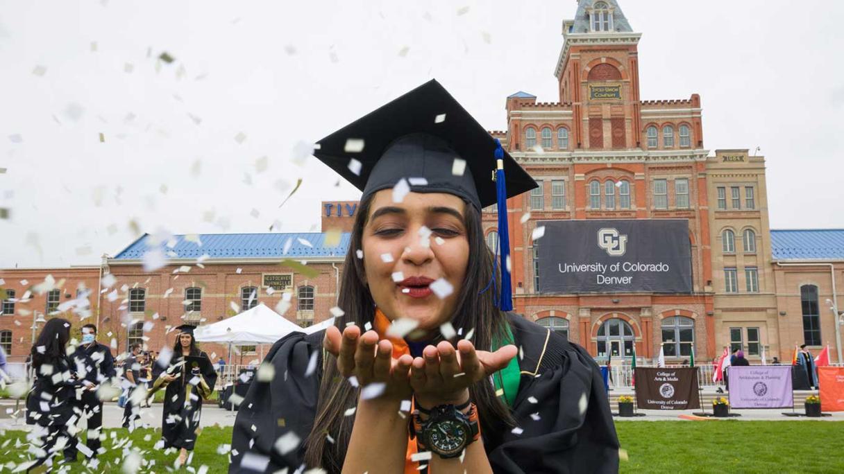 graduate commencement day confetti